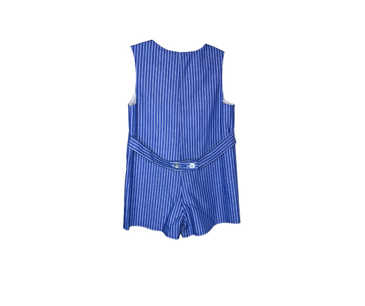 Classic Blue Pinstripe Romper