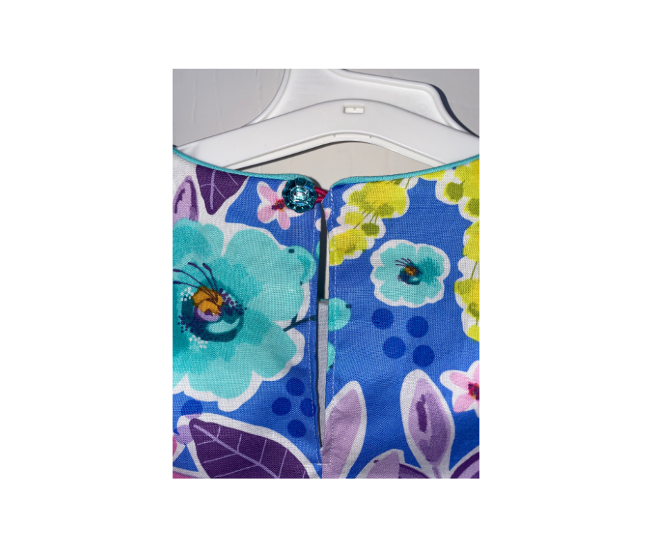 Vibrant Floral Dress with Matching Bloomers