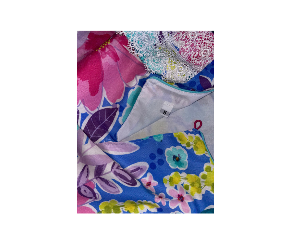 Vibrant Floral Dress with Matching Bloomers