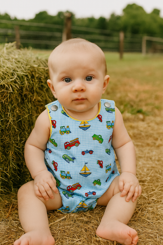 Little Wheels & Whimsy Bubble Romper