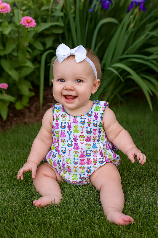 Garden Party Baby Bubble Romper