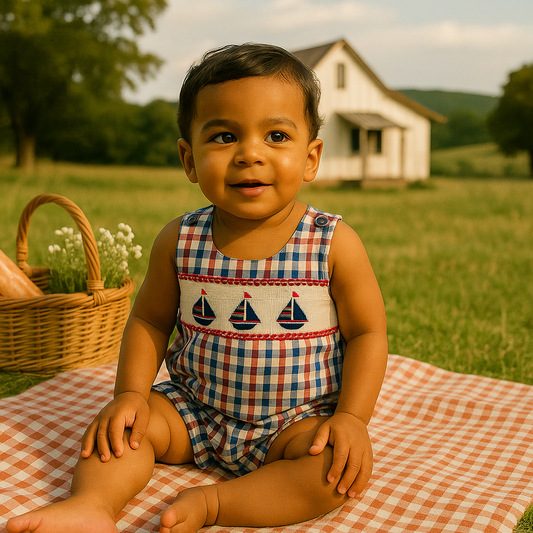 Set Sail Smocked Romper