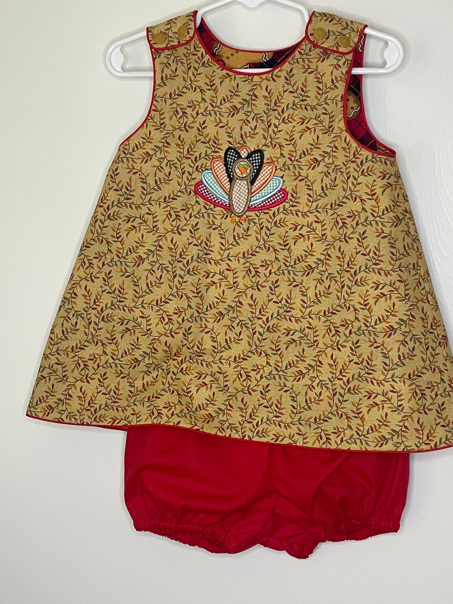 Reversible Holiday Jumper Set (Turkey + Gingerbread)