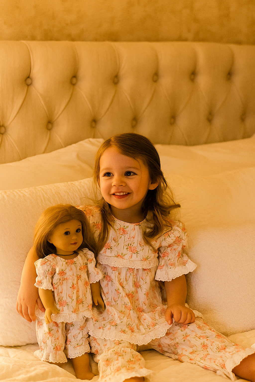 Moments Like These: 3T Girl + Doll Matching Pajama Set