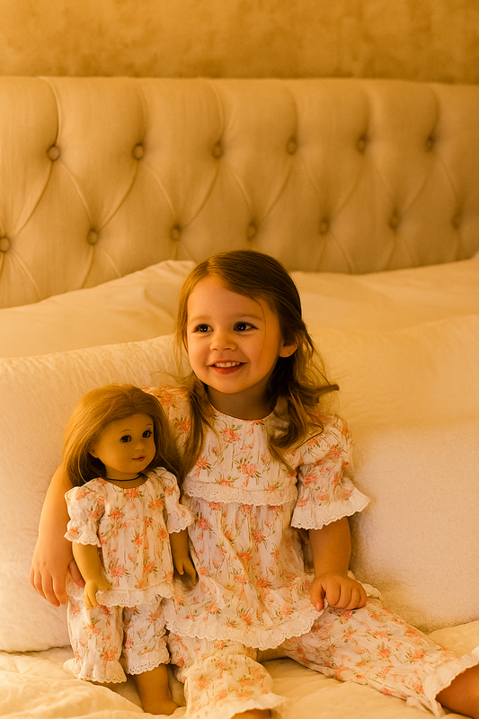 Moments Like These: 3T Girl + Doll Matching Pajama Set