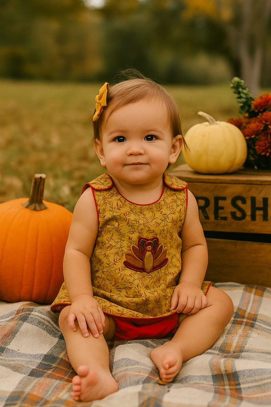 Reversible Holiday Jumper Set (Turkey + Gingerbread)